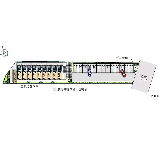 ★手数料０円★綾瀬市深谷中６丁目　月極駐車場（LP）